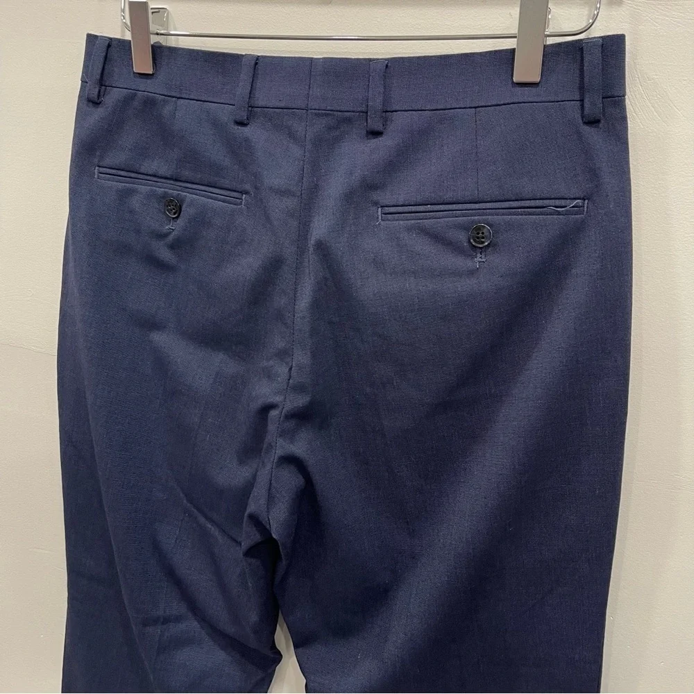 Alfani Slim Fit Navy Blue Trouser Pants Size 30W 30L